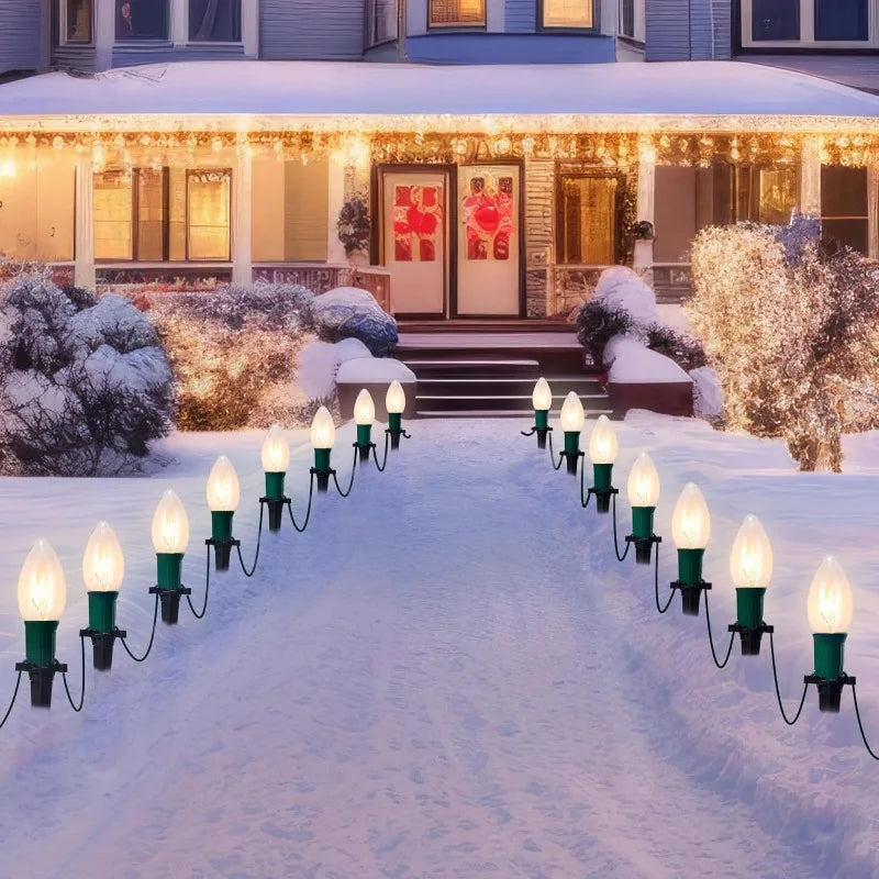 Joyfy C9 Christmas Pathway Lights for Outdoor Holiday Decorations