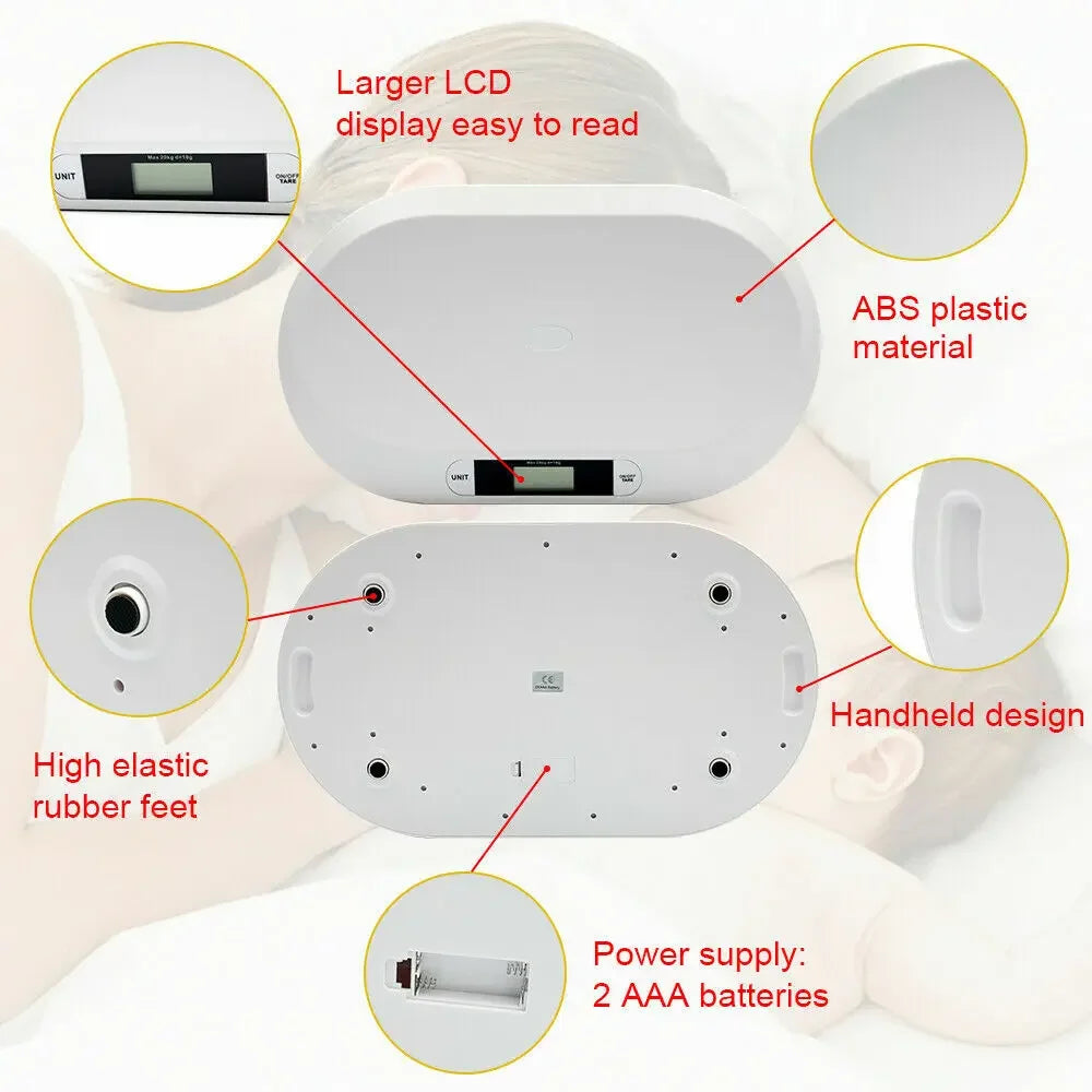 Digital Baby And Pet Scale With Accurate Tare Function