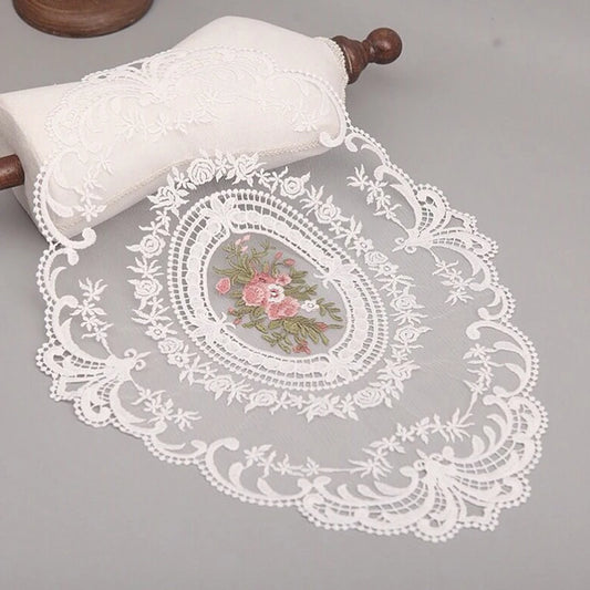French Style Retro Lace Placemats And Coasters For Dining Table