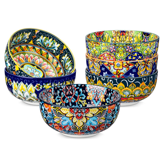 Vancasso Bohemian Ceramic Cereal and Soup Bowls for Everyday Dining
