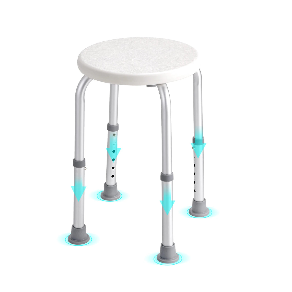 SucceBuy Lightweight Adjustable Shower Stool For Bathroom Safety