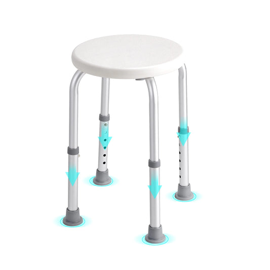 SucceBuy Lightweight Adjustable Shower Stool For Bathroom Safety