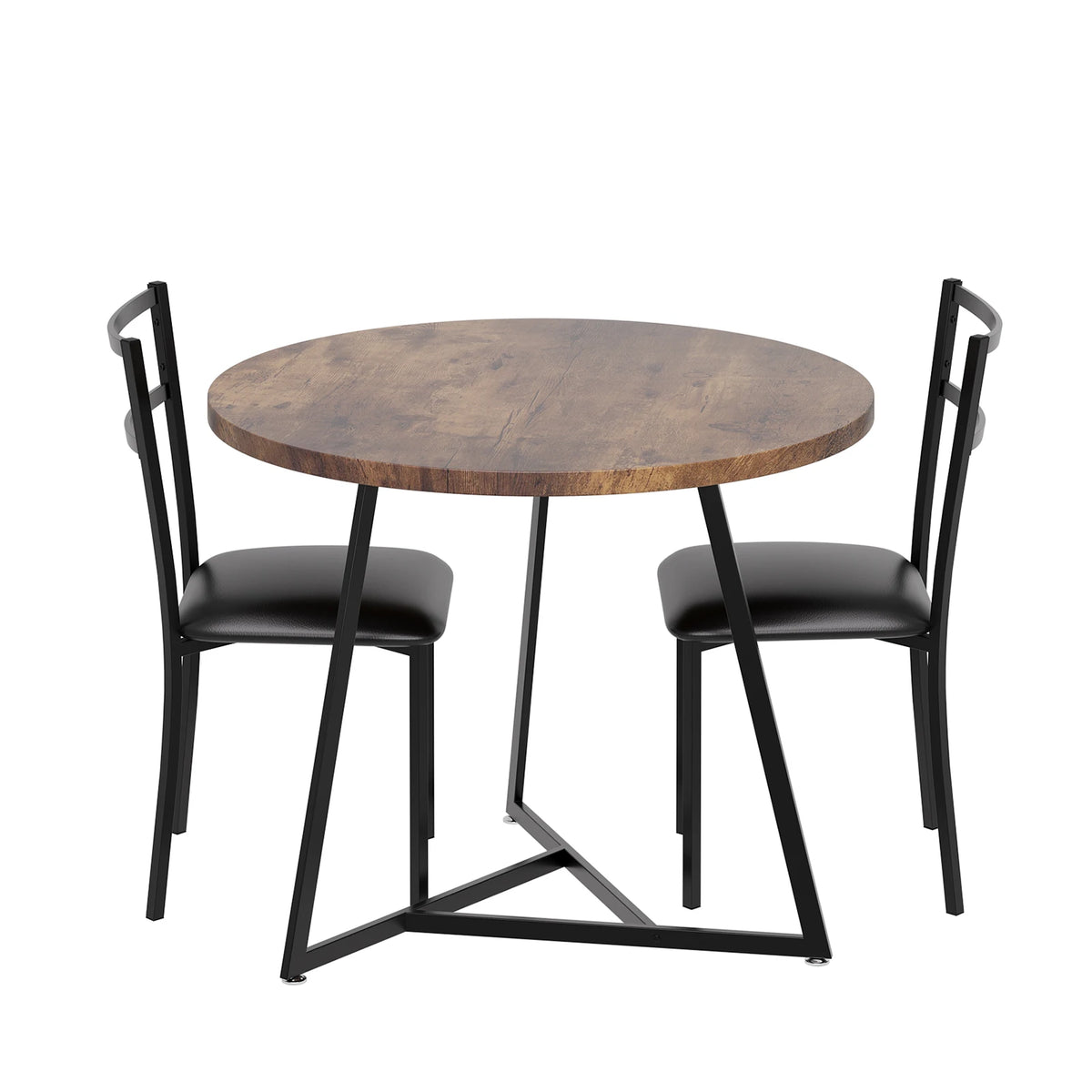TAKYWEP Round Dining Table Set With Upholstered Chairs for Small Spaces