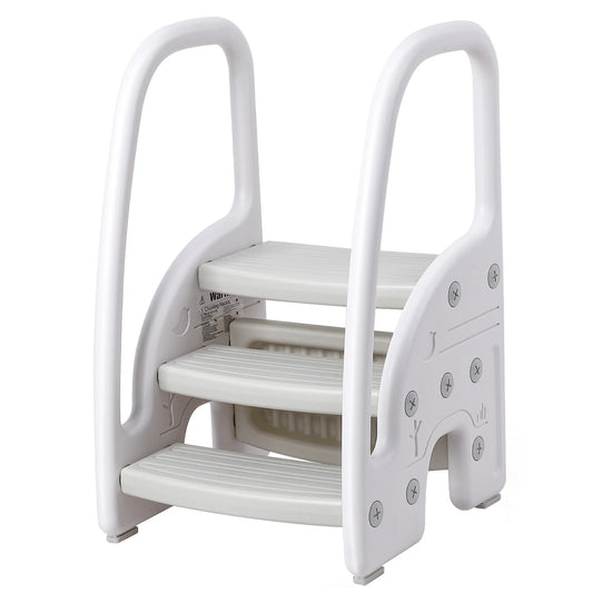 Toddler Step Stool With Handles For Bathroom Sink And Kitchen