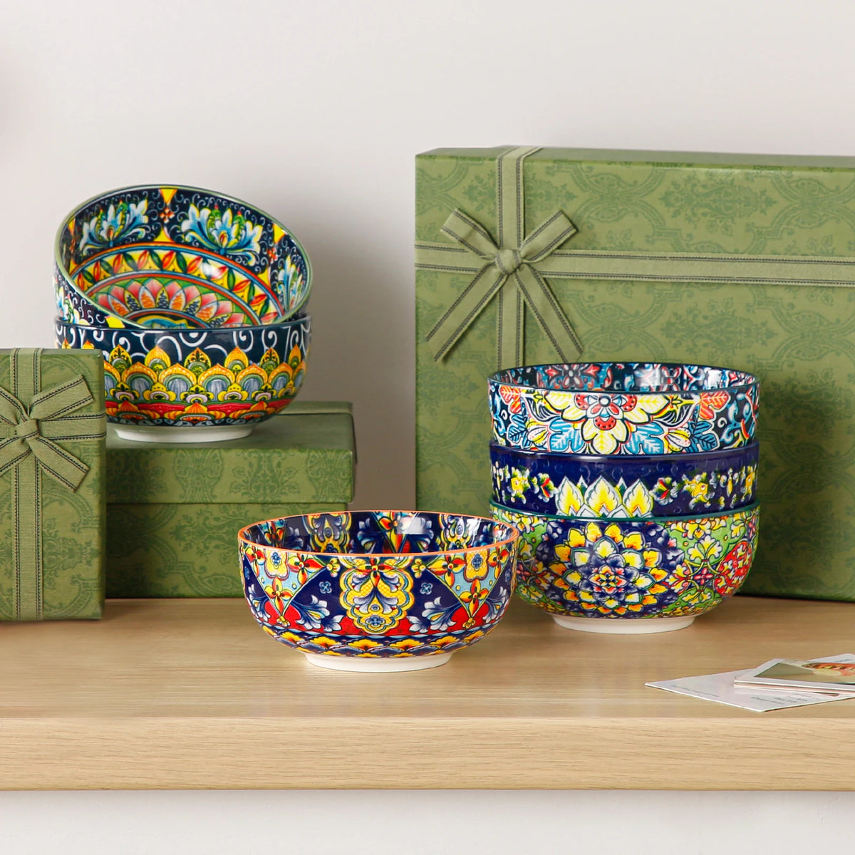 Vancasso Bohemian Ceramic Cereal and Soup Bowls for Everyday Dining