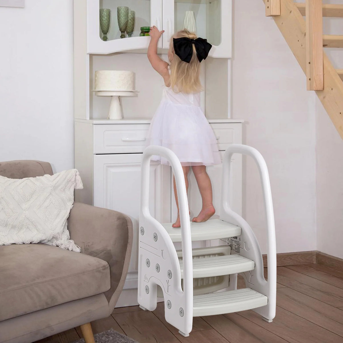 Toddler Step Stool With Handles For Bathroom Sink And Kitchen