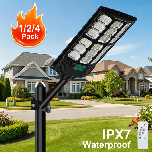 Solar Led Outdoor Motion Sensor Street Lights With Remote Control