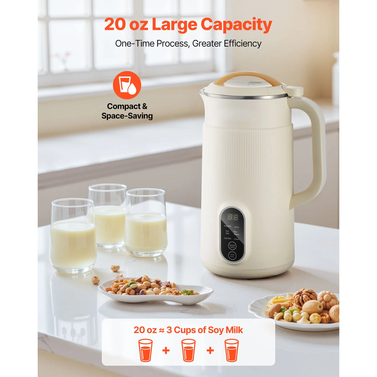 Vevor Eight In One Nut Milk Maker With Self Cleaning