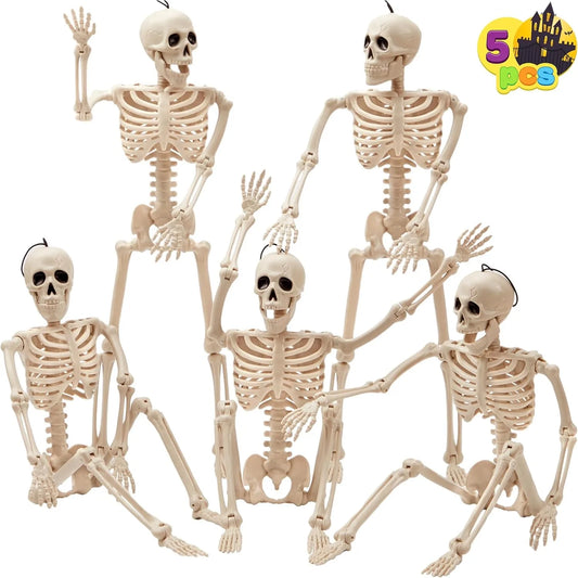 Full Body Posable Skeleton Halloween Party Decoration Set