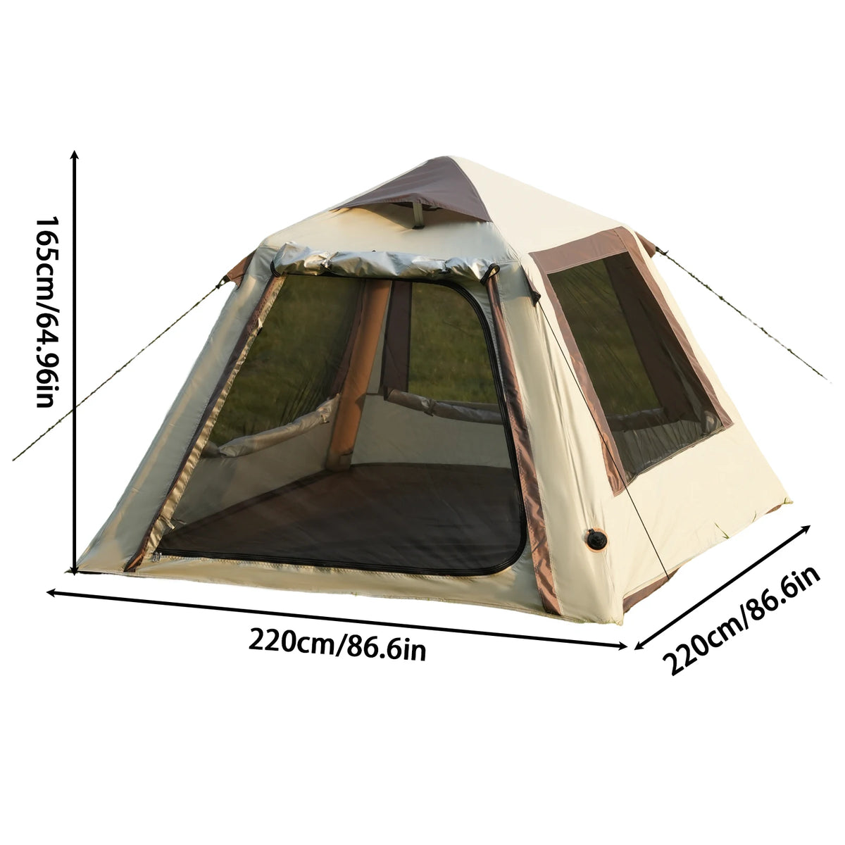 Pakicetus Inflatable Camping Tent Featuring Roof Window For Quick Setup