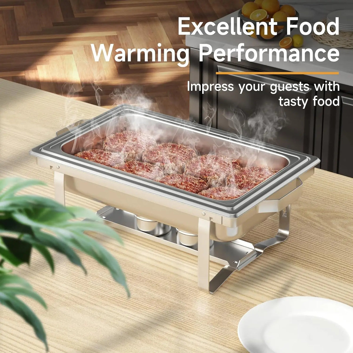 Stainless Steel Chafing Dish Buffet Server for Catering and Events
