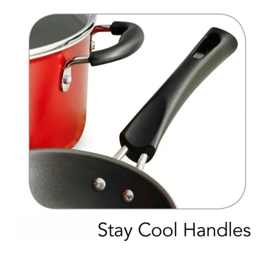 Complete Nonstick Cookware Set For Daily Kitchen Cooking Tasks