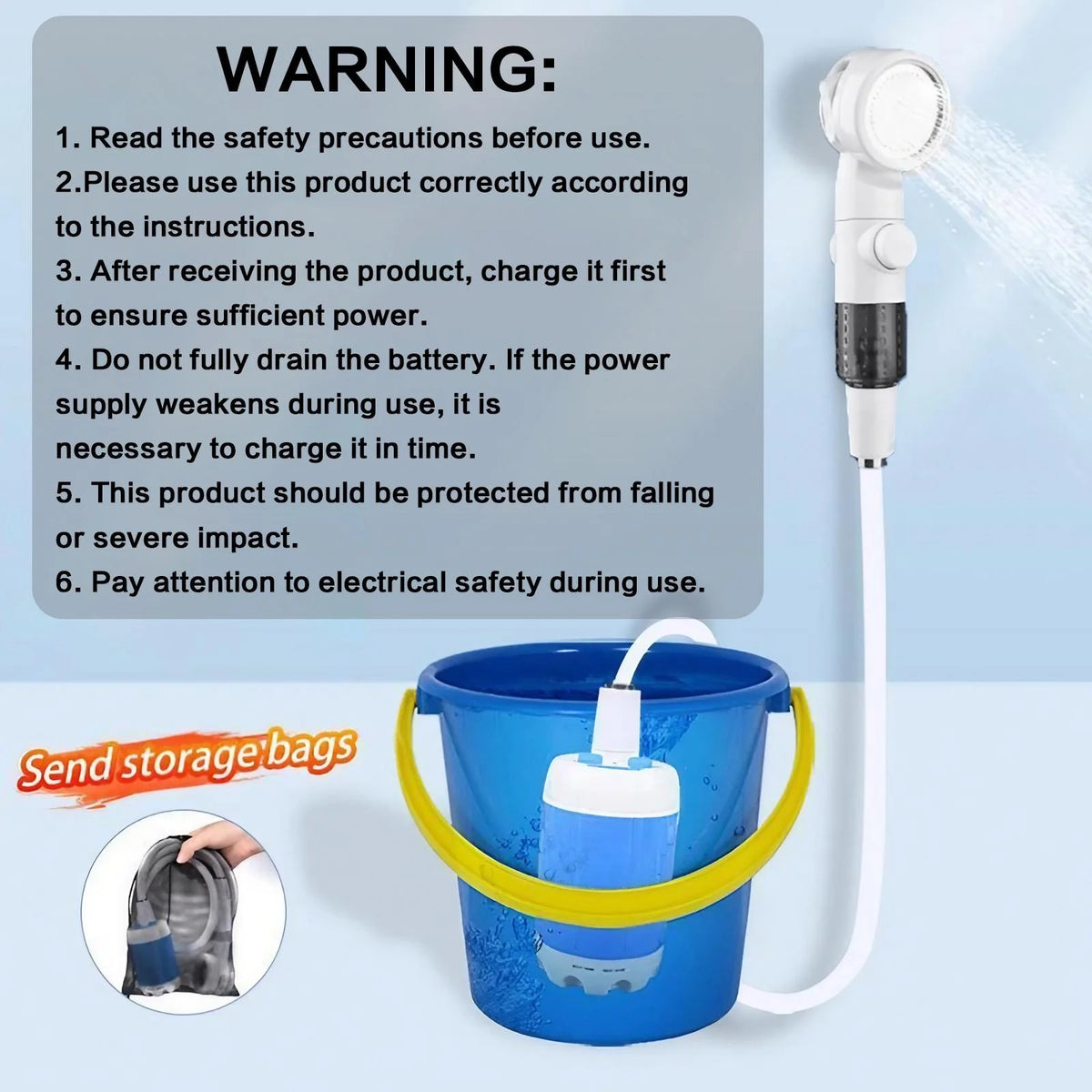 Portable Rechargeable Handheld Pet Shower Sprayer Kit