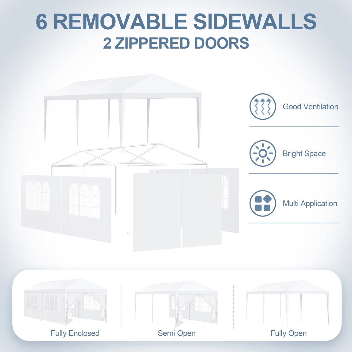 Tooluck Heavy Duty Party Canopy With Removable Sidewalls