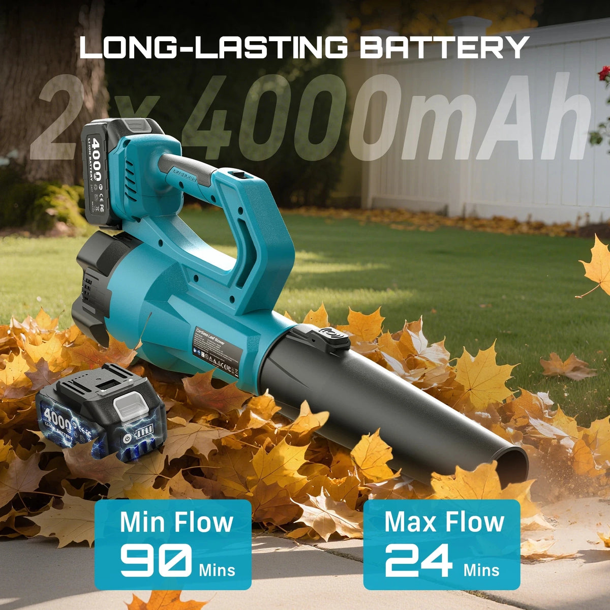 Seesii Brushless Turbo Blower 780CFM Cordless Leaf Snow Cleaner