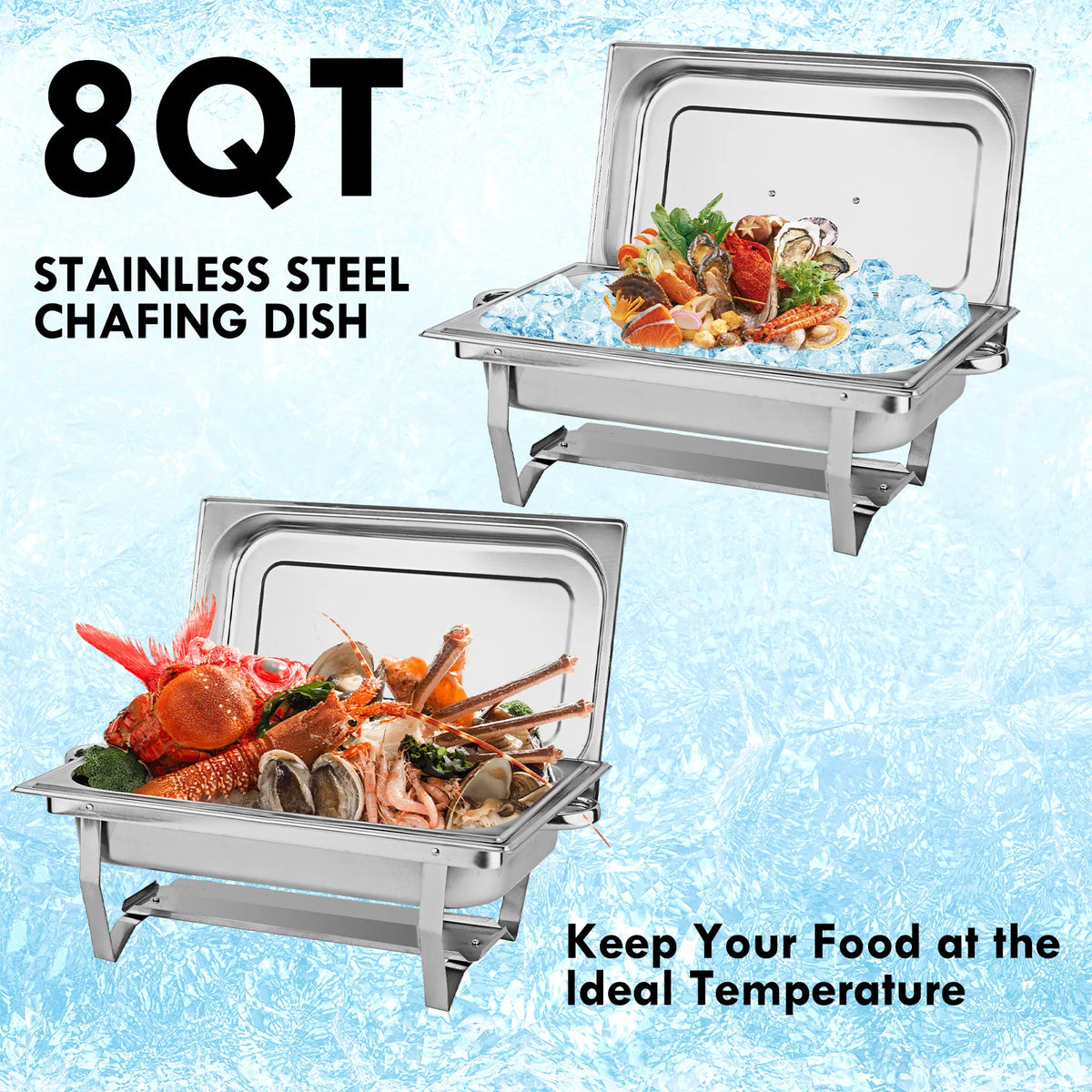 Stainless Steel Chafing Dish Buffet Server for Catering and Events