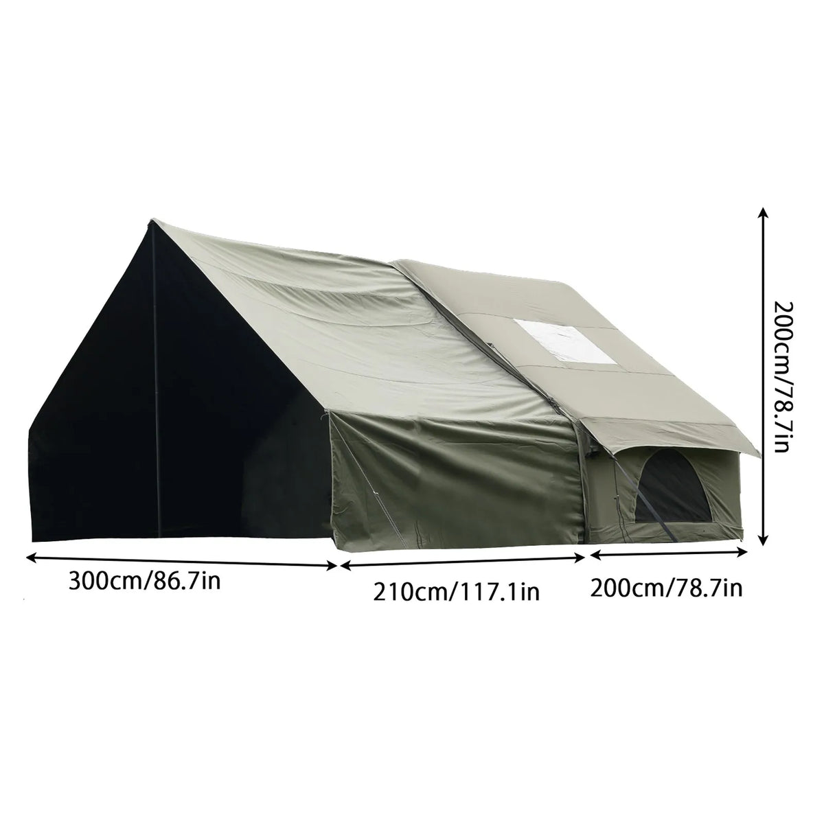 Pakicetus Inflatable Glamping Tent With Roof Window And Carry Bag