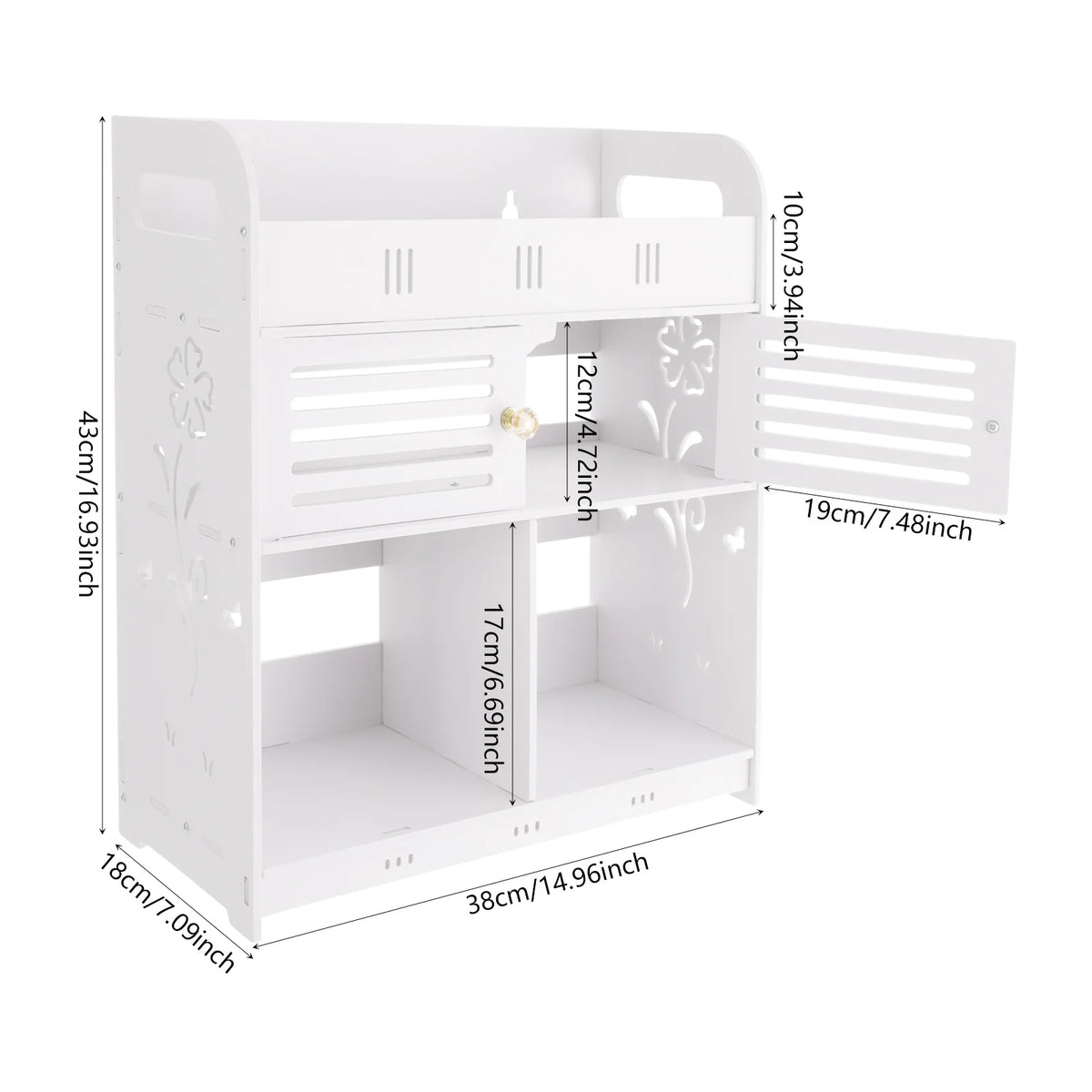 Bymaocar Minimalist Wall Mounted Bathroom Storage Rack