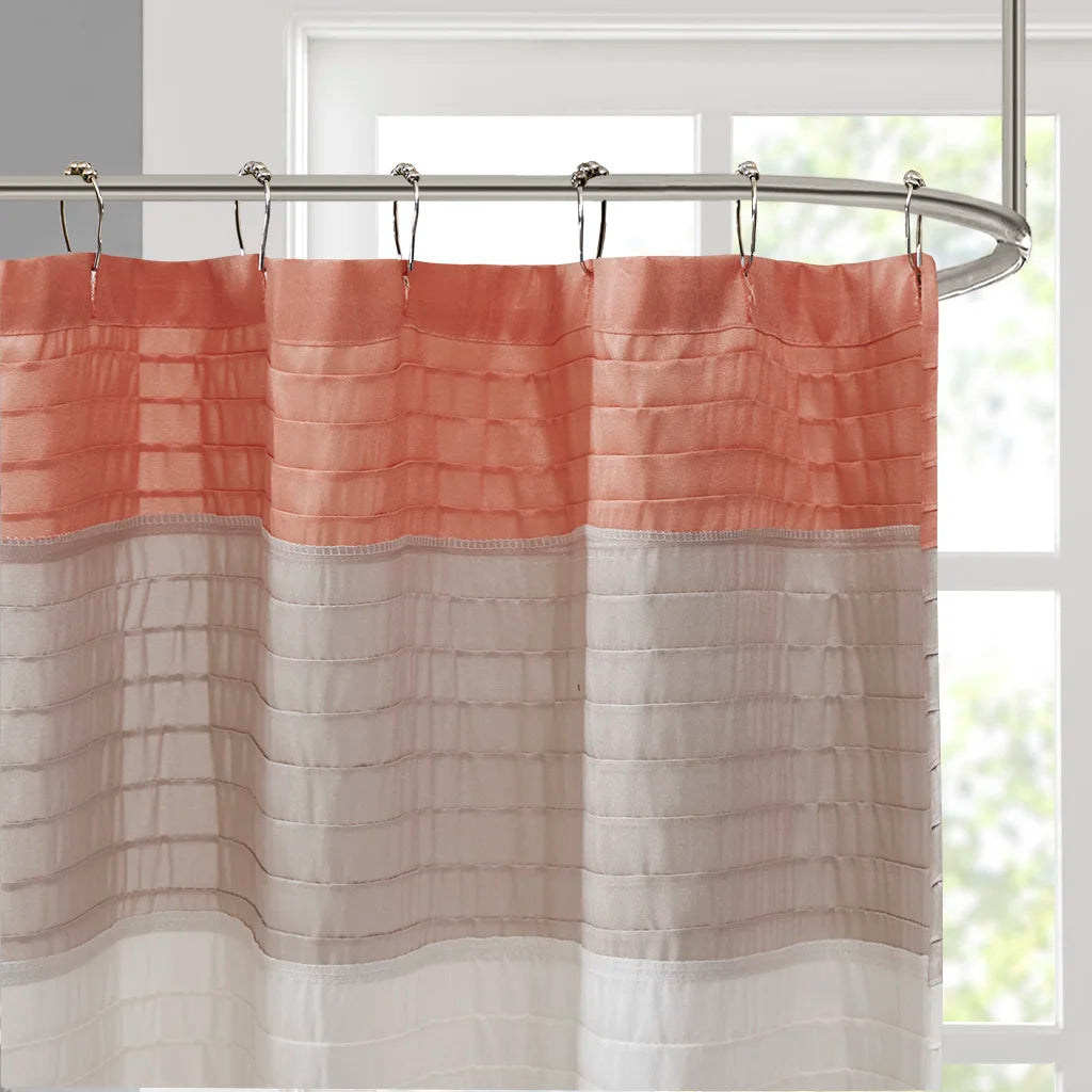 Waterproof Polyester Shower Curtain With Rust Resistant Metal Grommets