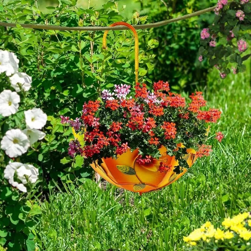 Umbrella Shaped Wall Mount Iron Decorative Hanging Plant Stand