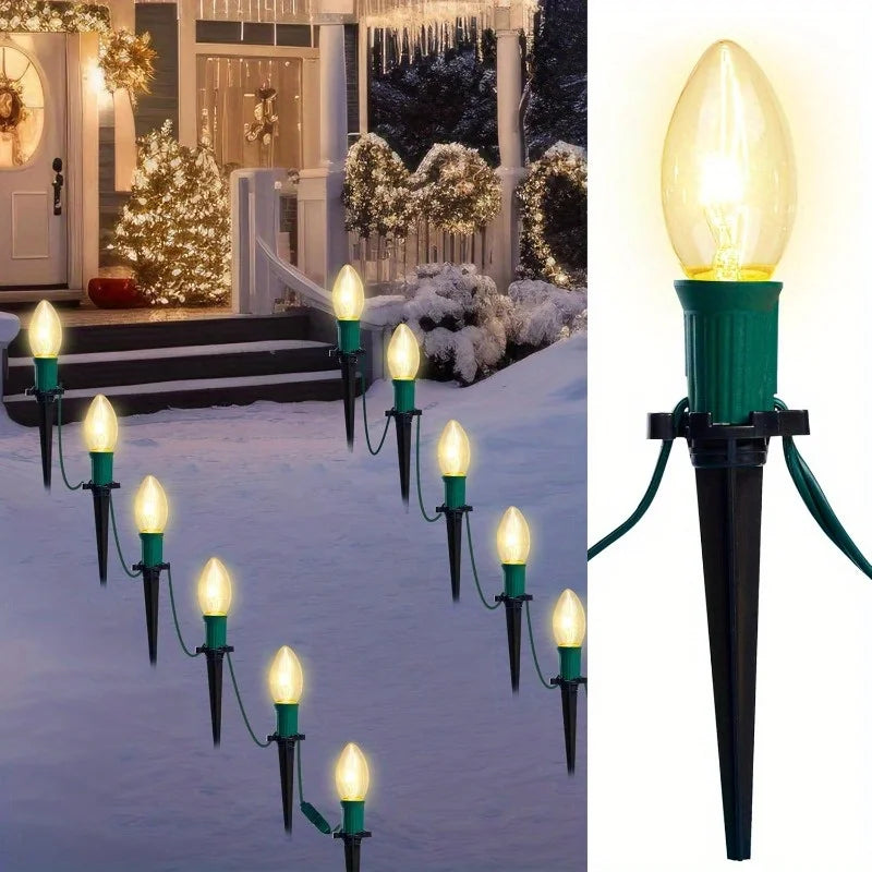 Joyfy C9 Christmas Pathway Lights for Outdoor Holiday Decorations