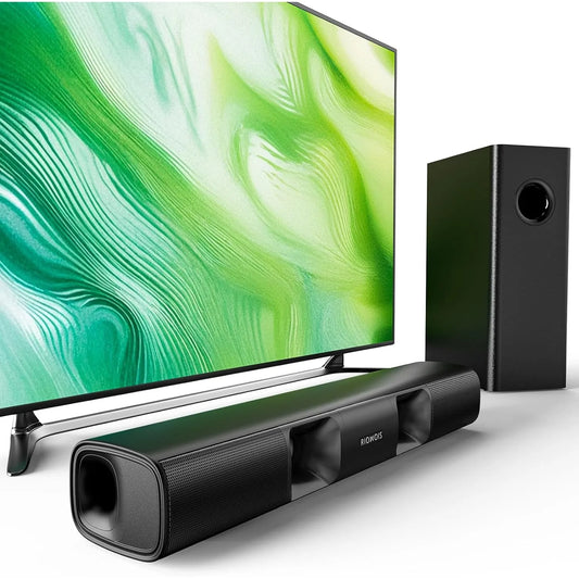 Home Theater Soundbar With Subwoofer Bluetooth Optical Audio Connectivity