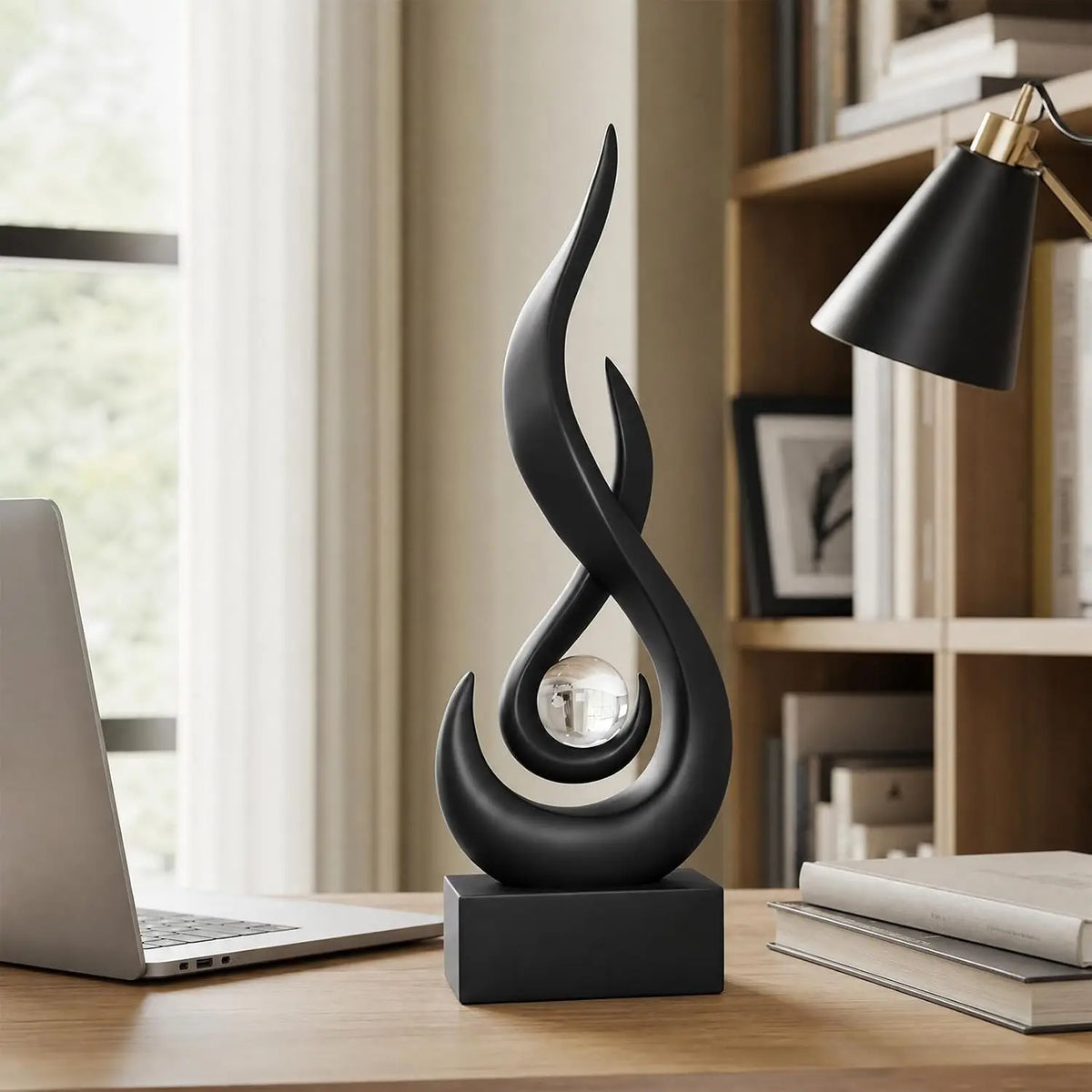 Modern Abstract Flame Decorative Sculpture for Home Interiors
