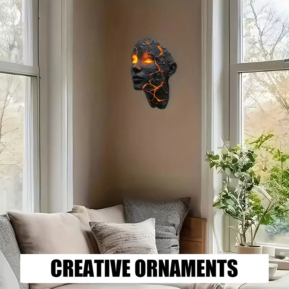 3D Broken Soul LED Wall Lamp for Modern Home Decor