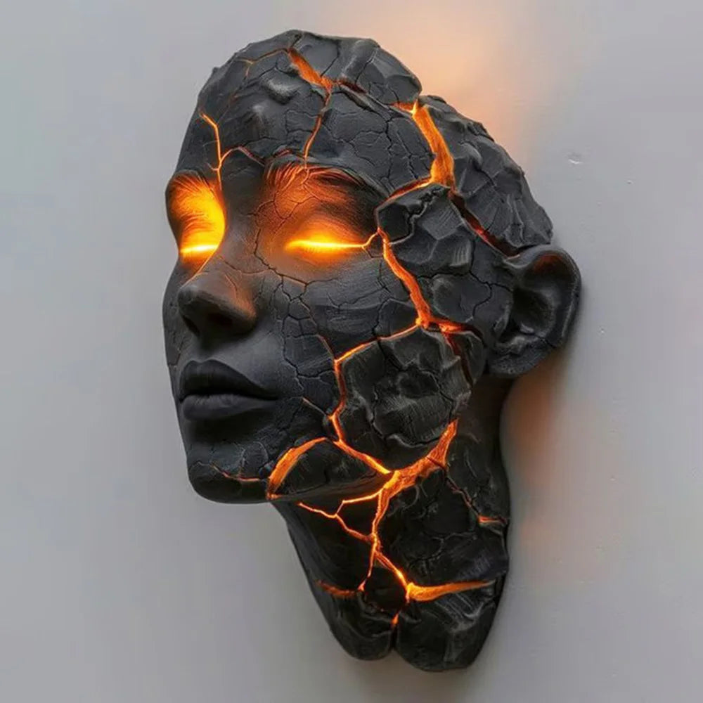 3D Broken Soul LED Wall Lamp for Modern Home Decor