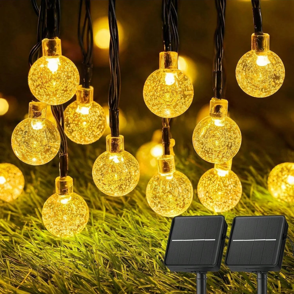 Bhony Waterproof Solar String Lights for Outdoor Garden Decor