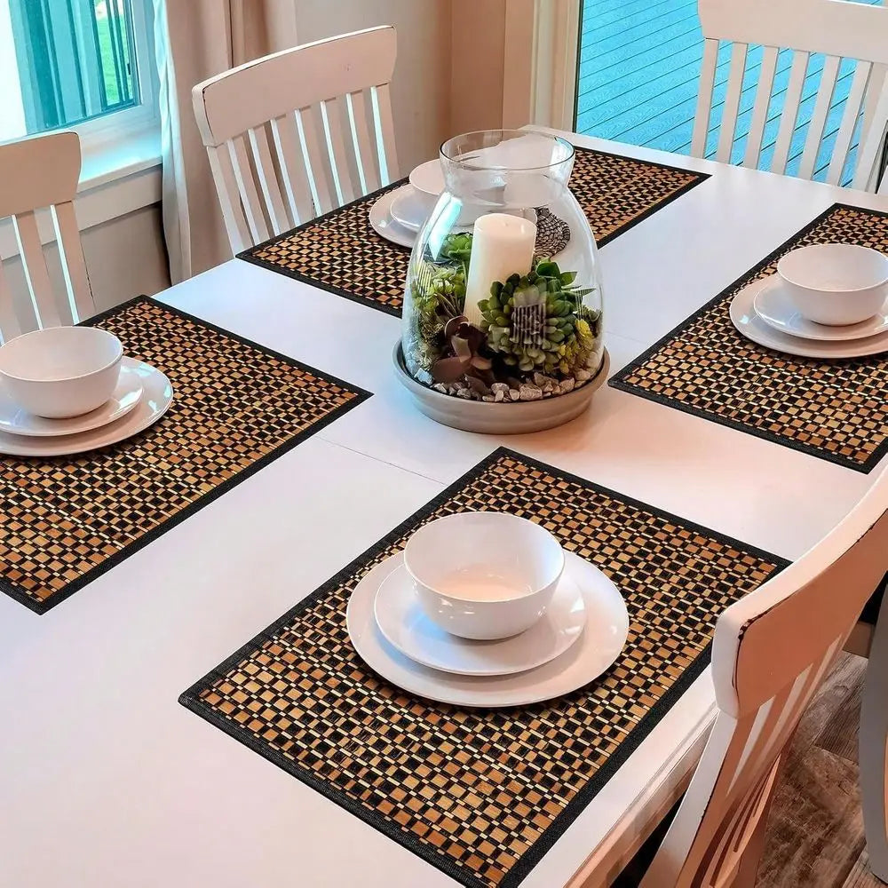 Christmas Washable Heat Resistant Placemats for Dining and Kitchen Tables