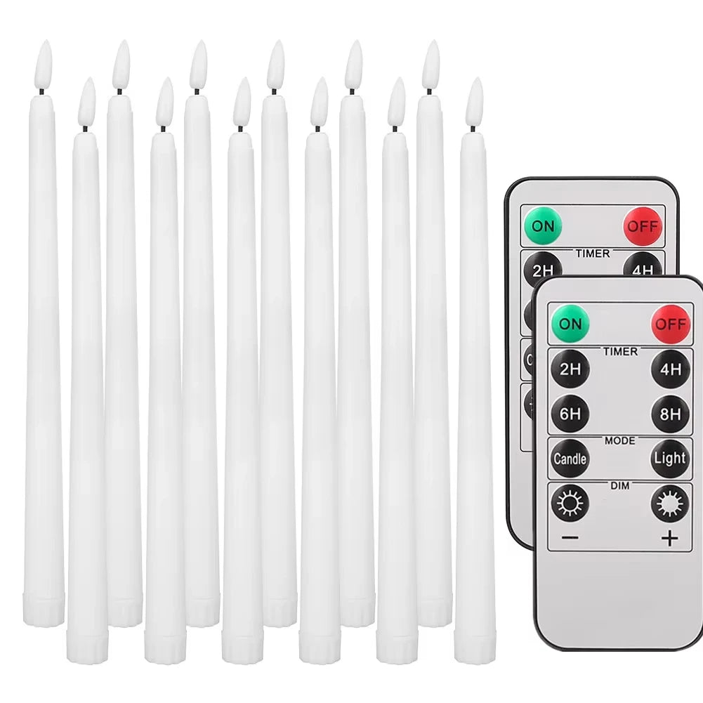 LED Flameless Taper Candles With Remote For Elegant Home Celebrations