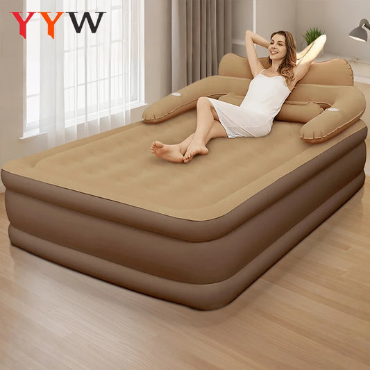 Portable Inflatable Camping Air Mattress for Two People Outdoor Use