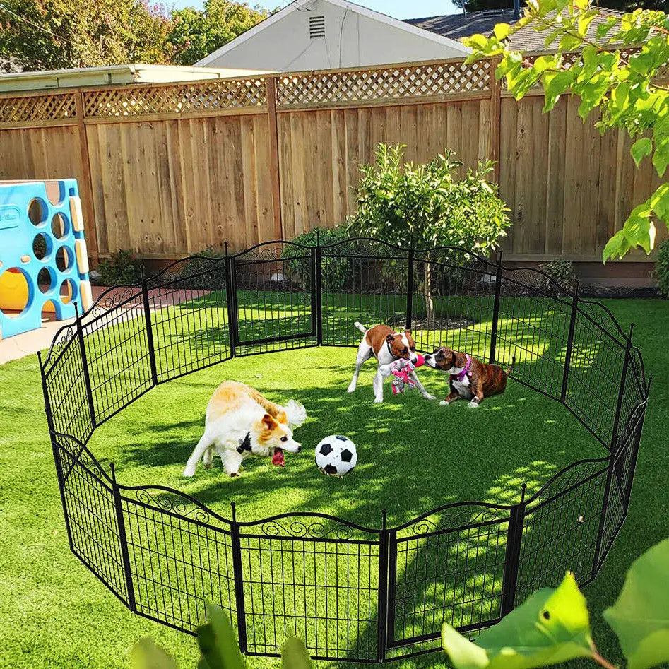 BINGOPAW Heavy Duty Metal Dog Exercise Playpen With Gate