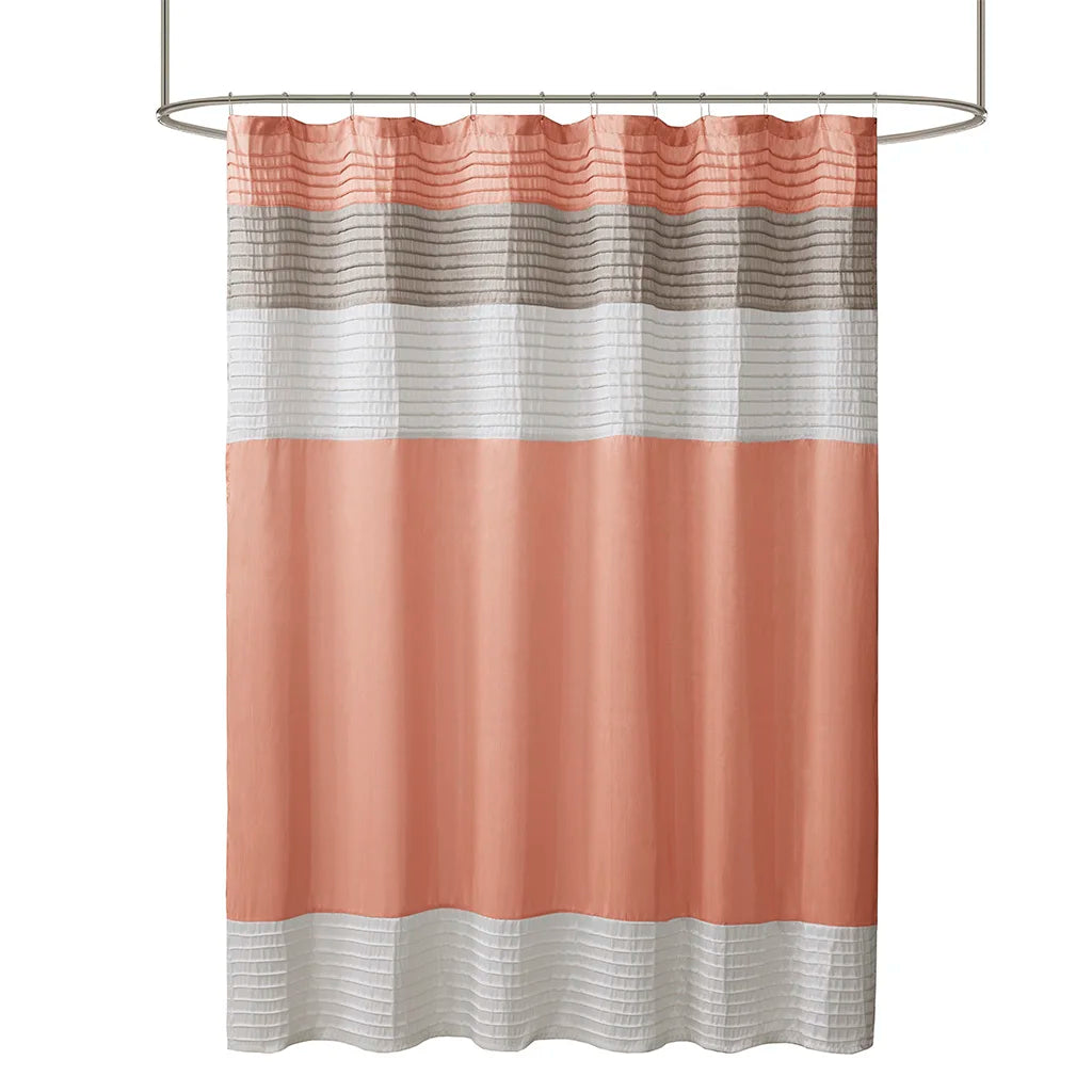 Waterproof Polyester Shower Curtain With Rust Resistant Metal Grommets