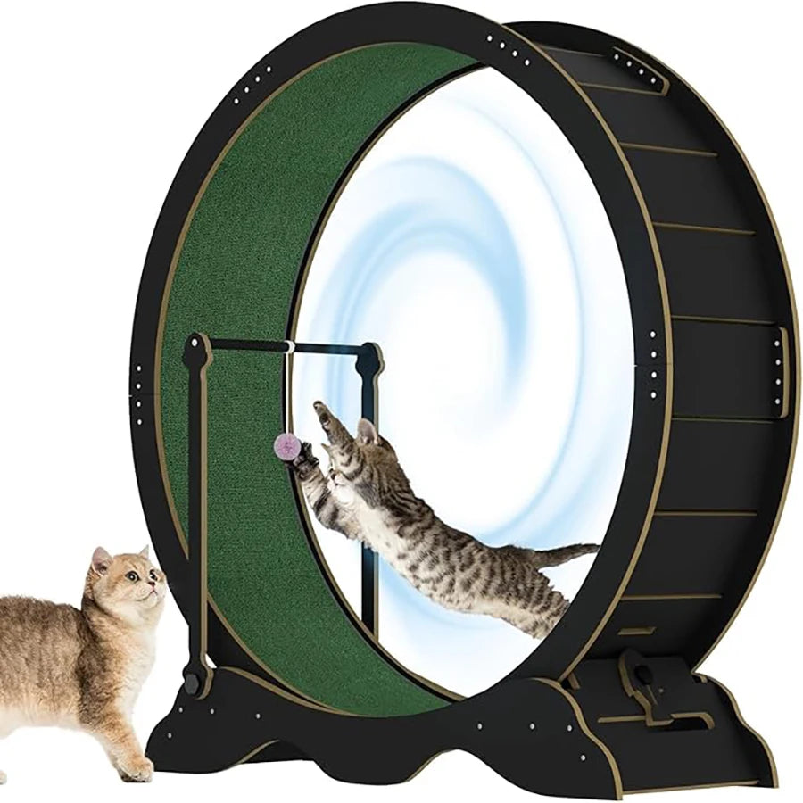 Cat Exercise Wheel Indoor Treadmill With Carpeted Runway