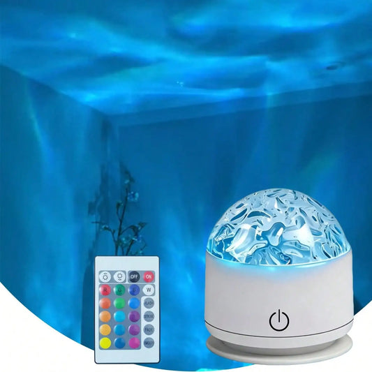 Romantic Water Ripple Aurora Projector Light For Home And Bedroom
