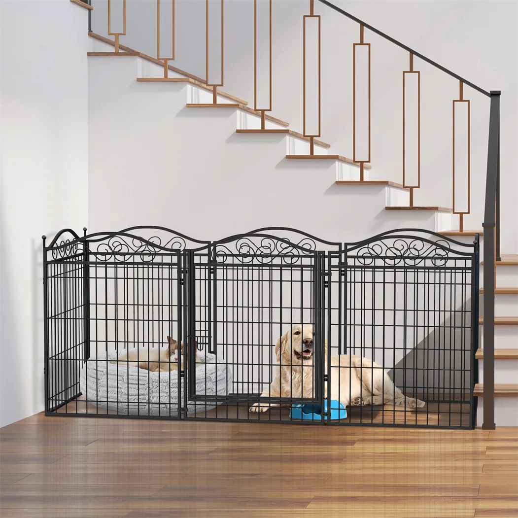 BINGOPAW Heavy Duty Metal Dog Exercise Playpen With Gate