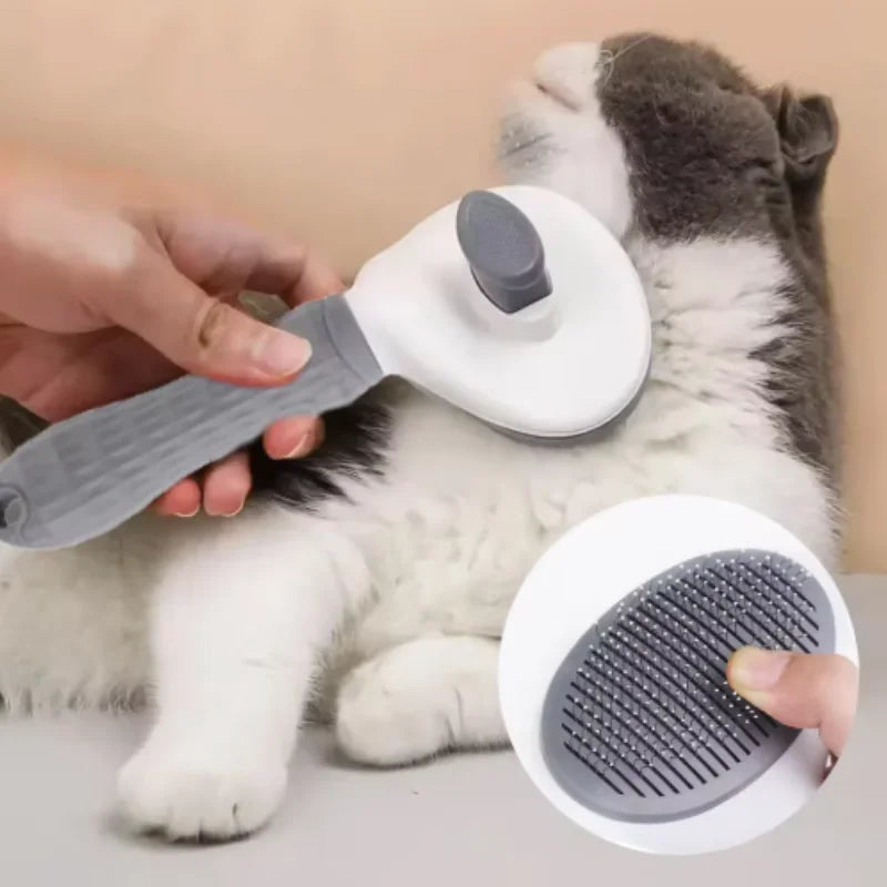 Self Cleaning Grooming Brush Hair Remover for Dogs and Cats
