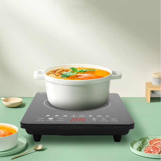 Portable Induction Cooktop With 8 Cooking Presets And Touch Panel