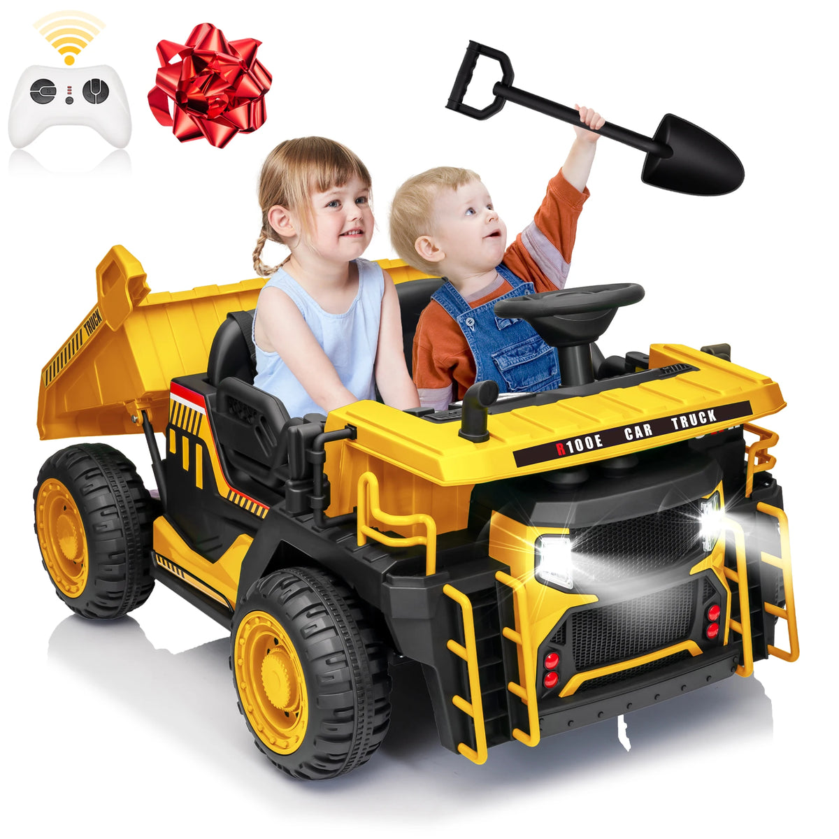 JOYRACER Electric Ride On Dump Truck With Remote Control