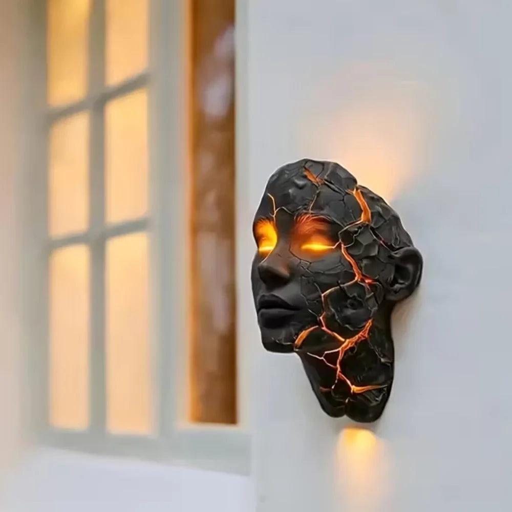 3D Broken Soul LED Wall Lamp for Modern Home Decor