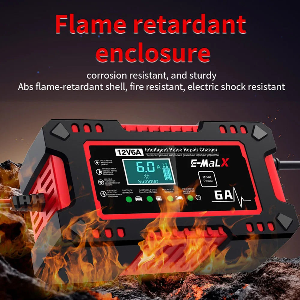 Universal Intelligent Car Battery Charger With Digital Display