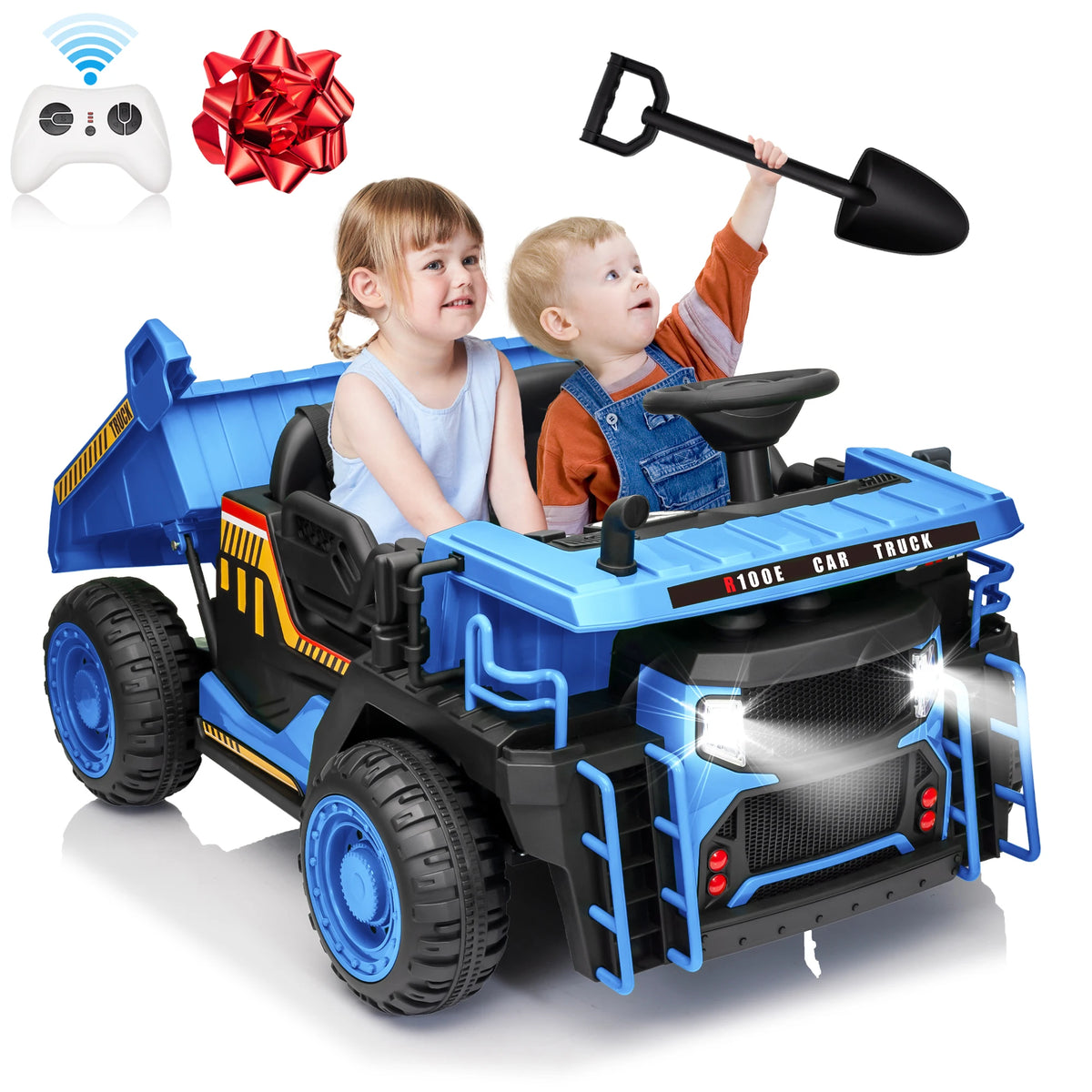 JOYRACER Electric Ride On Dump Truck With Remote Control