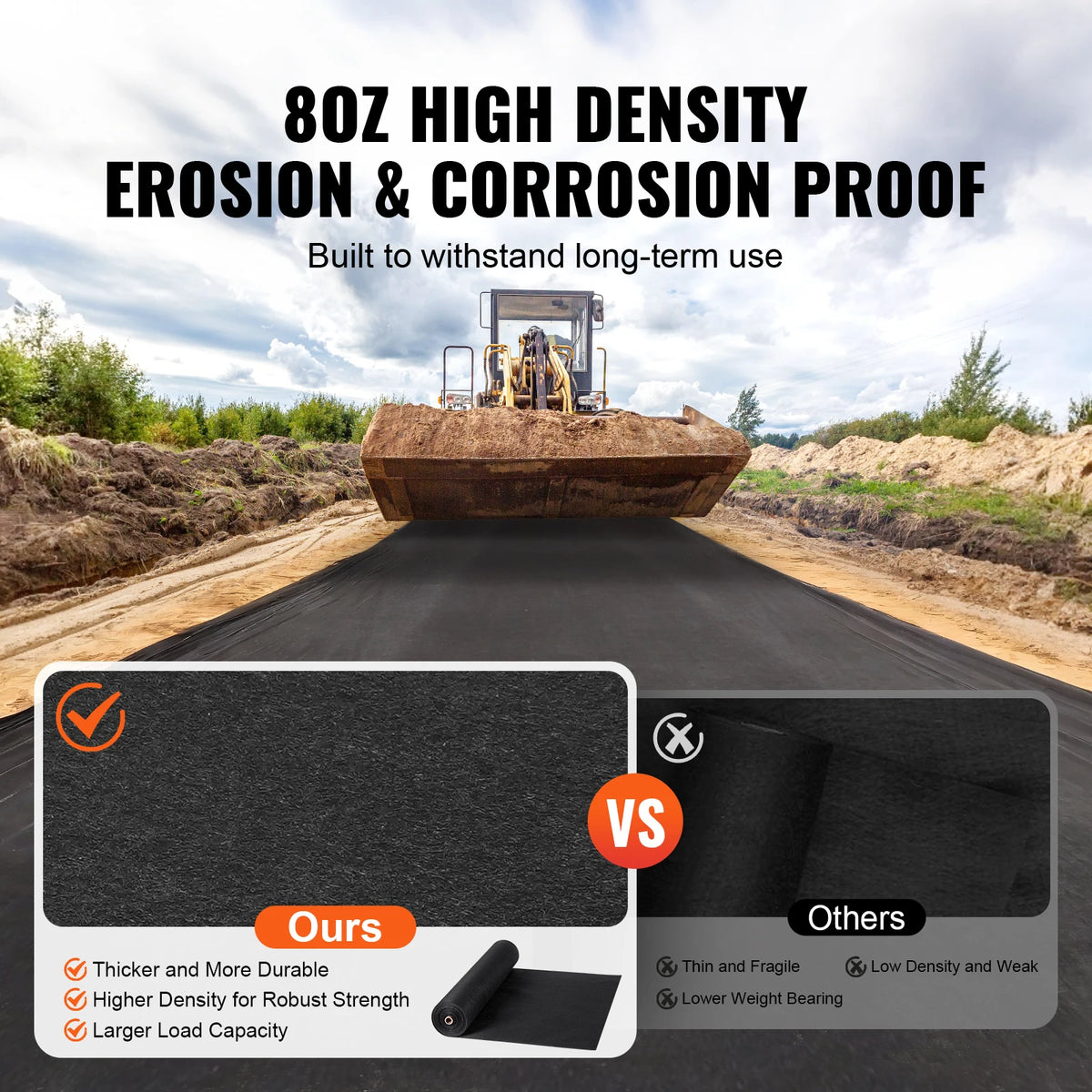 SucceBuy Nonwoven Geotextile Fabric for Driveways and Drainage