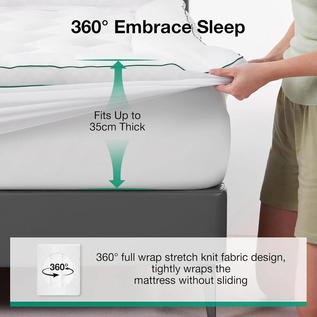 Novilla Ultra Soft Memory Foam Pillow Top Mattress Topper