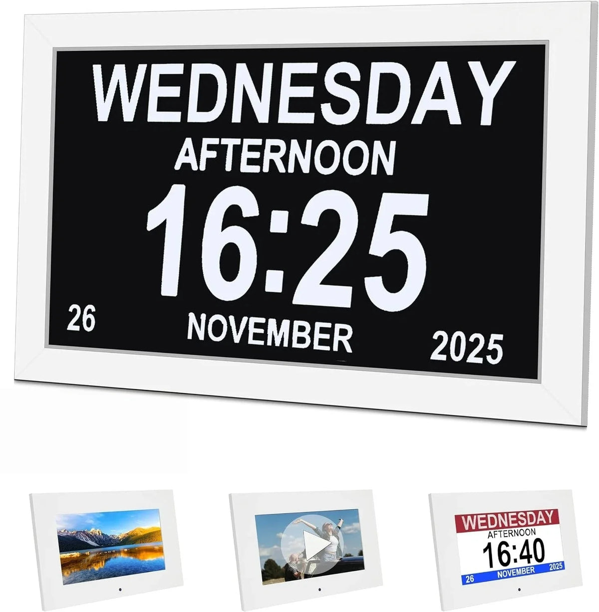 Senior Focused Digital Alarm Clock with Date and Auto Brightness