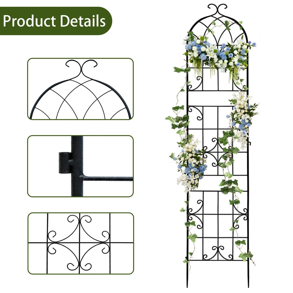 Rustproof Metal Garden Trellis For Climbing Plants Support
