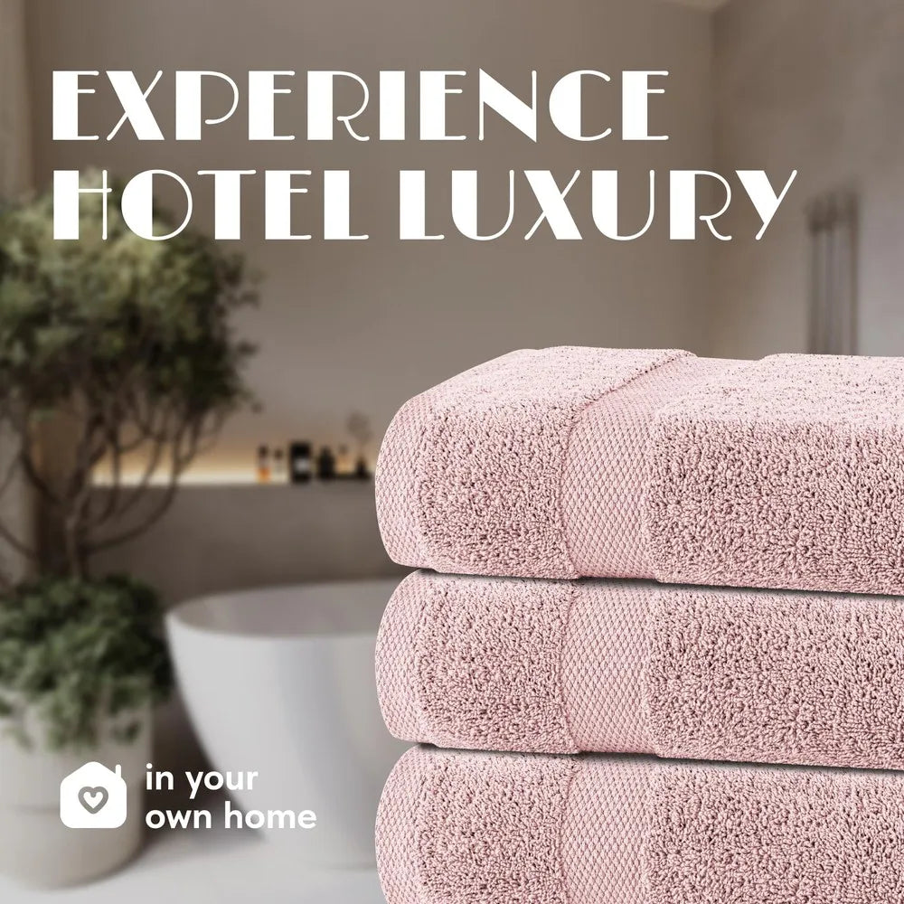 Machine Washable Cotton Bath Towel Set For Bathroom Essentials