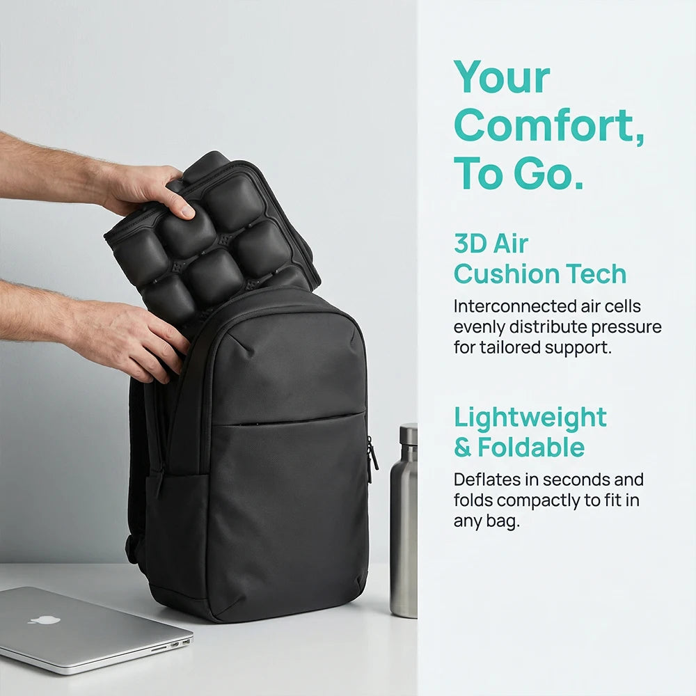 Breathable Poly Cotton Seat Cushion With Air Cells For Home Office